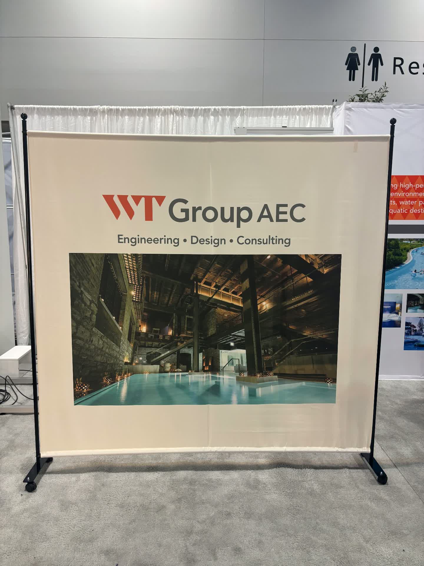 WT Group AEC Live Show Banner — Branded Display printed by DreamWall Murals