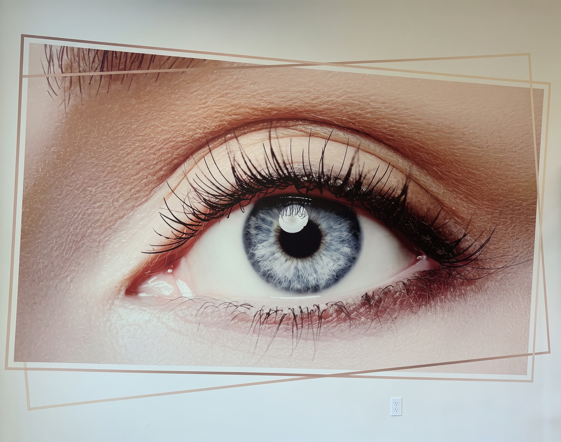 Macro Eye Portrait — Photorealistic Detail printed by DreamWall Murals